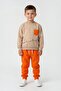 Button Detailed, Cotton Orange Boys' Suit - 2