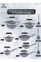 Life Smile 14-Piece Granite Cookware Set – Non-stick Cookwares with Stainless Steel Rim, Oven-Safe Pots and Pans set includes 20/24/28cm Casseroles, 20/24/28cm Frying Pans - 3