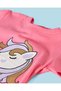 Infant Girls Fuchsia Chest Print T-Shirt - 2