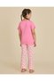 Girls Pink T-Shirt And Long Pants PJ Set - 5