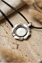 Cast Flower Figured Necklace with Steel Chain - 2