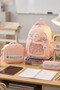 Set of 3 Children's Primary School Bags with Pen Holder and Lunch Bag Backpack Lila - 3