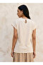 OATMEAL MELANGE LEAFY APPLIQUE TEE - 4