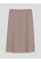 Trendlucky Plaid Patterned A-Line Skirt with Elastic Waist with a Difference in Color - 6