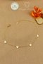 316L Steel Anklet |   White Minimal Heart Chain Steel Anklet 22+5 cm Non-Tarnish Non-Fade - 4