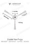 Roborock Q7 Max / Q7 Max Plus Compatible 3-Blade 2-Piece Side Brush White |   High Quality - 4
