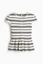 Short-sleeved peplum cardigan - 4