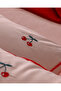 طقم ماثيلدا مزدوج من قماش البيكيه المطرز 100% قطن - أحمر - 6