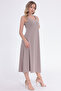 Sleeveless Skirt Bell Model Pique Modal Dress - 5
