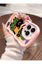 iPhone 13 Pro Max Compatible Case Camera Protector Pink Silicone Couple Phone Case Cat Pattern - 5