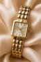 Cantien Women's Wristwatch Gold Square Case Light Blue Dial Steel Band Quartz Premium Wrist Watch Stylish Elegant Analog Watch - 3