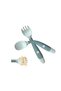 Children's Fork and Spoon, Bendable Silicone Self-Feeding Cutlery |   Spoon Utensil with Round Handle Training Flatware Silicone Spoon Fork for Kids