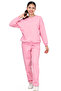 Girl's 3-Thread Ribbed Cotton Basic Crew Neck School Tracksuit Set - 3