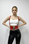 Red Women's Belt Lace-Up Wide Corset Waist Accessory - 2