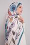 Green Large Floral Patterned Craze Comfort Shawl - 3