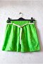 Pistachio Green Pocketless Lined Brodeled Belted Casual Cotton Woven Shorts 38 56 - 2