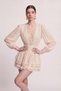 Lace Detailed Ruffled Olanna Dress Beige - 2