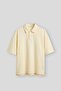 Men's Boxy Fit Washed Polo Collar T-Shirt Yellow