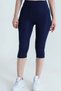 Women's High Waist Lycra Capri Leggings with Phone Pocket Detail and Push-Up Effect - 4