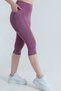 Women's High Waist Lycra Capri Leggings with Phone Pocket Detail and Push-Up Effect - 4