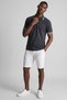 Men's Zipper Collar Contrast Detailed T-Shirt - Black - 3