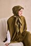 Twill Silk Scarf Royale Shawl Pattern Green 90X90 - 4