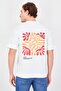 Men Crew Neck Brand Logo Short Sleeve T-Shirt, White - 2