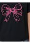 Teen Girls Bow Print T-Shirt And Graffiti Jeans Set - 3