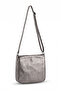 Lyra Metallic Gray 3-Compartment Long Strap Women's Shoulder Bag - 2