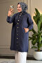 6627 - Comfortable and Stylish Zippered Soft Modal Fabric Long Hooded Women's Tunic - 3