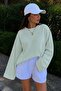 Women's Mint Green Suprem Lycra Oversize T-Shirt
