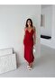 Women's Tie-Detail Deep Slit Low-Cut Dress - 3