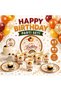 Birthday Cardboard Cup and Plate Set |   Happy Birthday Party Supplies for 8 People - 6