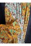 Italian Silk Gilded Detailed Bohemian Patterned Long Dress – Elastic Waist, Open Back Maxi Dress - 4