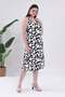Women's Black Polka Dot Patterned Strappy Plus Size Dress - 2