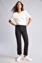 Cotton Straight Fit Cut Hem Gabardine Black Trousers I3562Ax26Au - 3