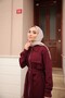 طقم مزدوج - أحمر داكن - 5