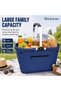 Portable Insulated Picnic Basket with Handle, Foldable Cooler Basket Large 42D x 20W x 27H centimeters Reusable Shopping & Outdoor Bag for Picnic, Beach, Grocery & Family Outings - 5