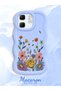 Infinix Hot 50I Compatible Case Camera Protector Blue Silicone Couple Phone Case Floral Pattern - 2