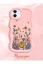 iPhone 11 Compatible Case Camera Protector Pink Silicone Couple Phone Case Floral Pattern - 2
