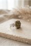 Unakit Natural Stone Alloy Single Stone Ring - 5