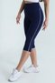 Women's High Waist Gathering Leggings with Side Stripes Model Push up Lycra Tights - 4