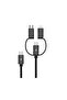 3-in-1 USB Cable 1.5m Black