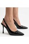 Flar Black Patent Leather Heeled Shoes - 4