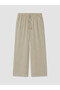 Khaki Women's Trousers with Elastic Waist - 6