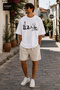 Izmir Printed Crew Neck Casual Unisex Oversize T-Shirt - Cotton Casual T-Shirt