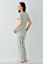 Women's Cotton Modal Blend Crew Neck Short Sleeve Pajama Set - 3