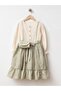 Vip Design Girls' Dress with Buttons and Belt - 2