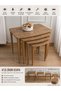 Premium 1St Class Mdf Oak Block Wood Look Mdf Top Table with Natural Varnished Hornbeam Legs - 2
