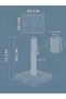 70 cm Blue Cat Scratching Board - Jute Rope Cat Scratcher with Sturdy Base - 5